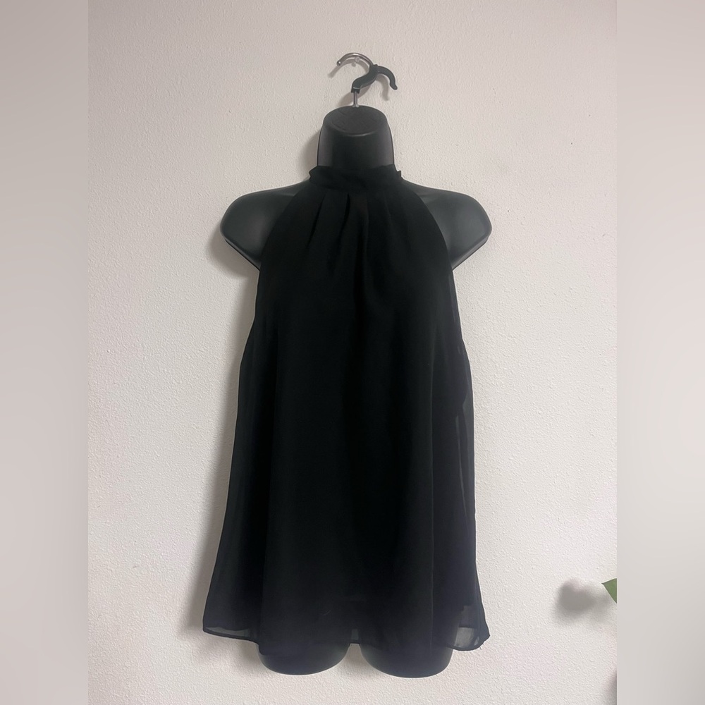 Elegant Black Halter Top